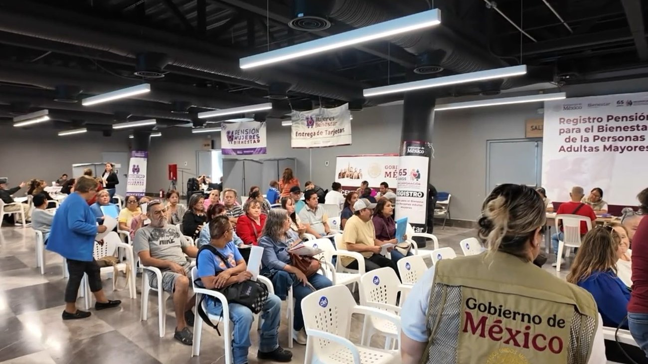 Largas filas marcan registro a programas del Bienestar en Reynosa
