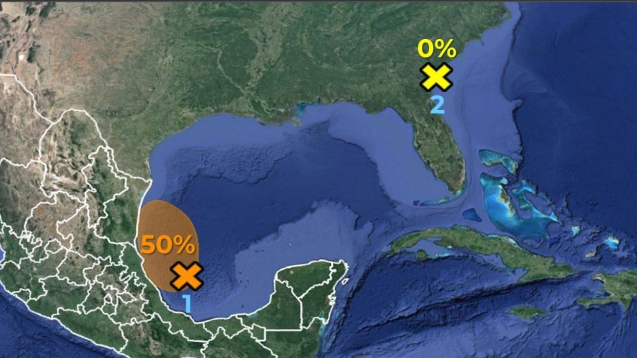 México vigila zona de baja presión con potencial ciclónico 