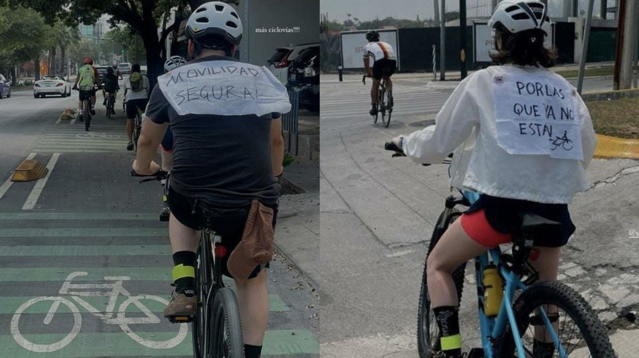 Protestan a favor de la ciclopista 'Vía Libre'