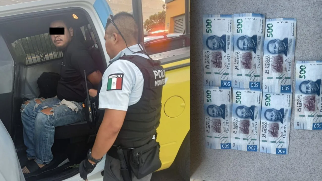 Quería hacer depósito con billetes falsos en Monterrey