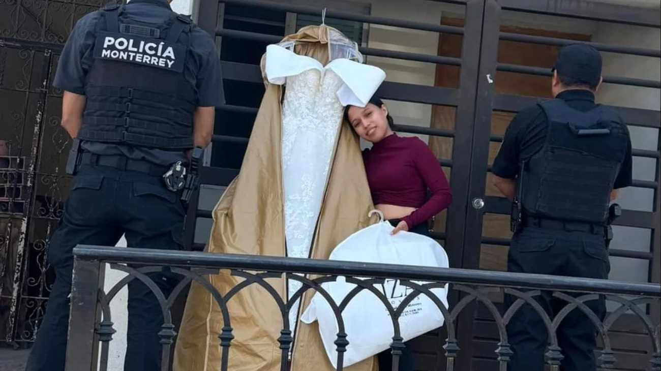 Mujer recupera su vestido de novia robado en Monterrey
