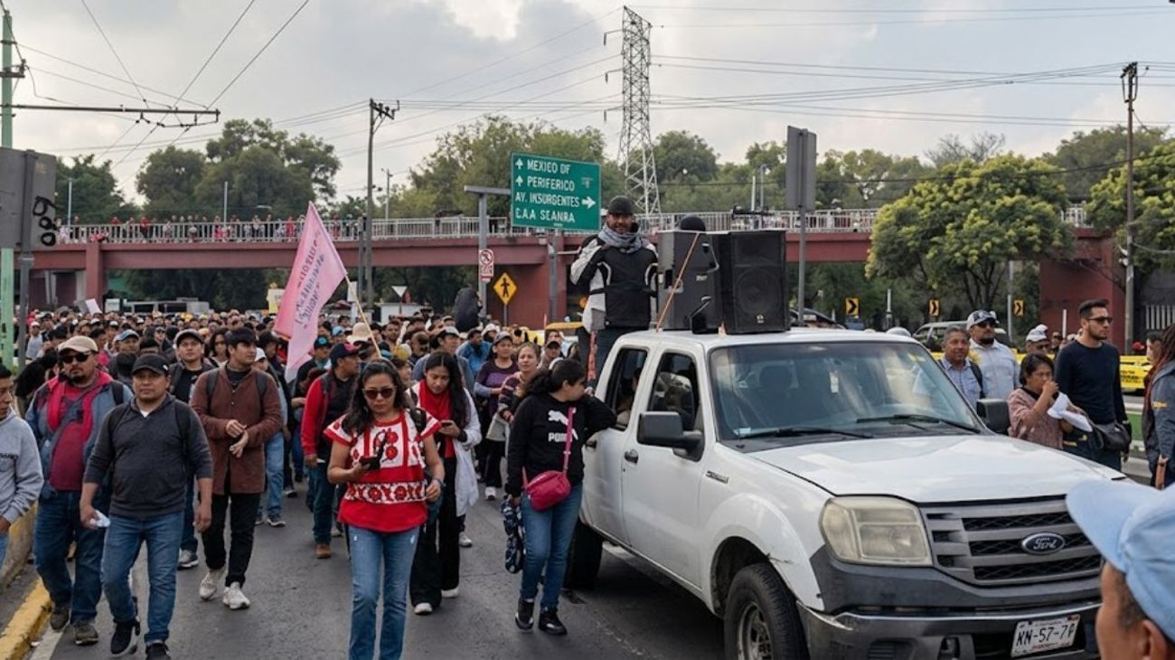 CNTE sigue con manifestaciones; continúan en División del Norte