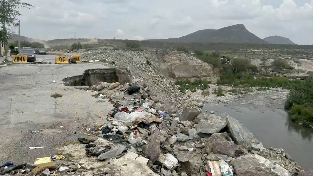 Refuerzan margen del arroyo La Encantada para frenar desgaste
