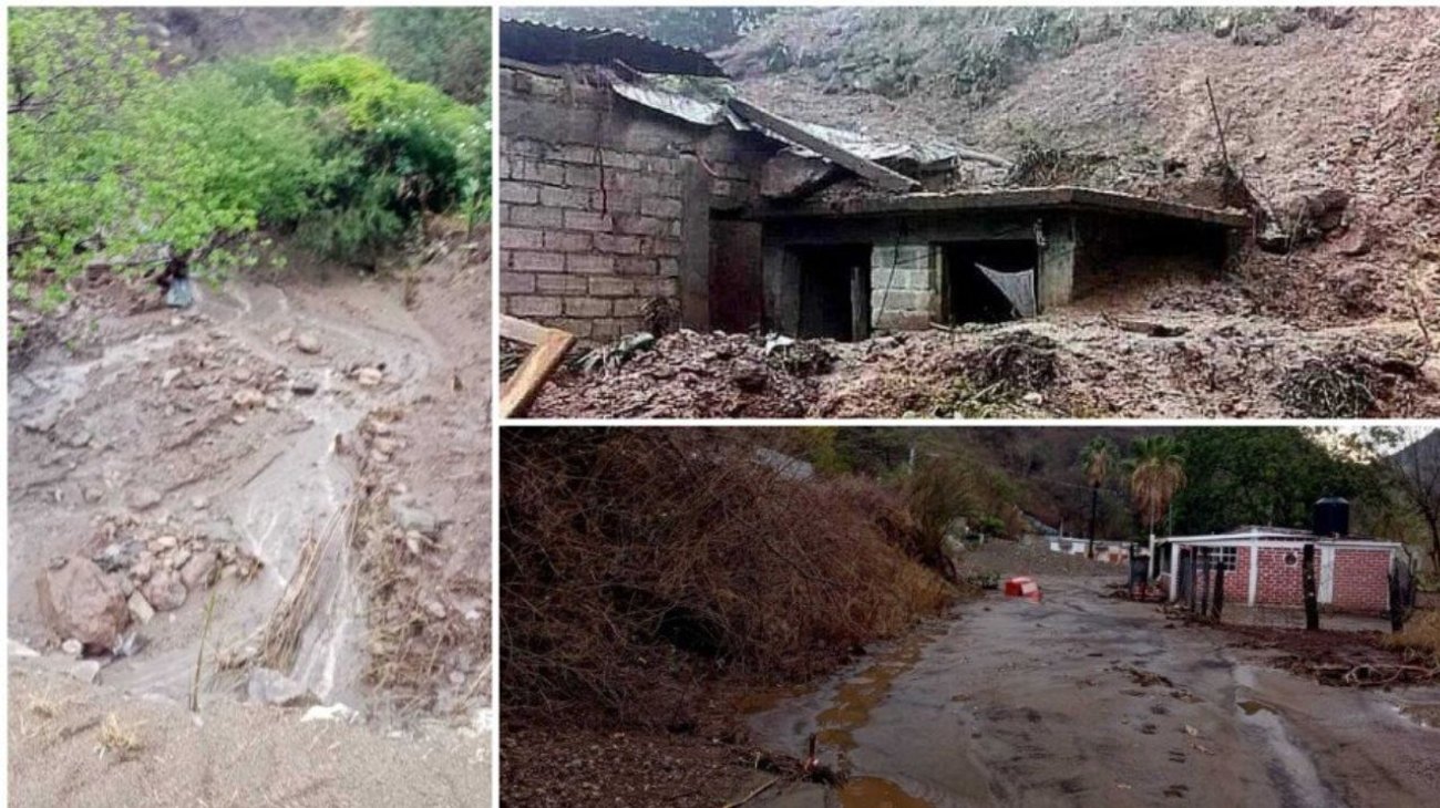 Reportan tres muertos en deslave por lluvias en Oaxaca