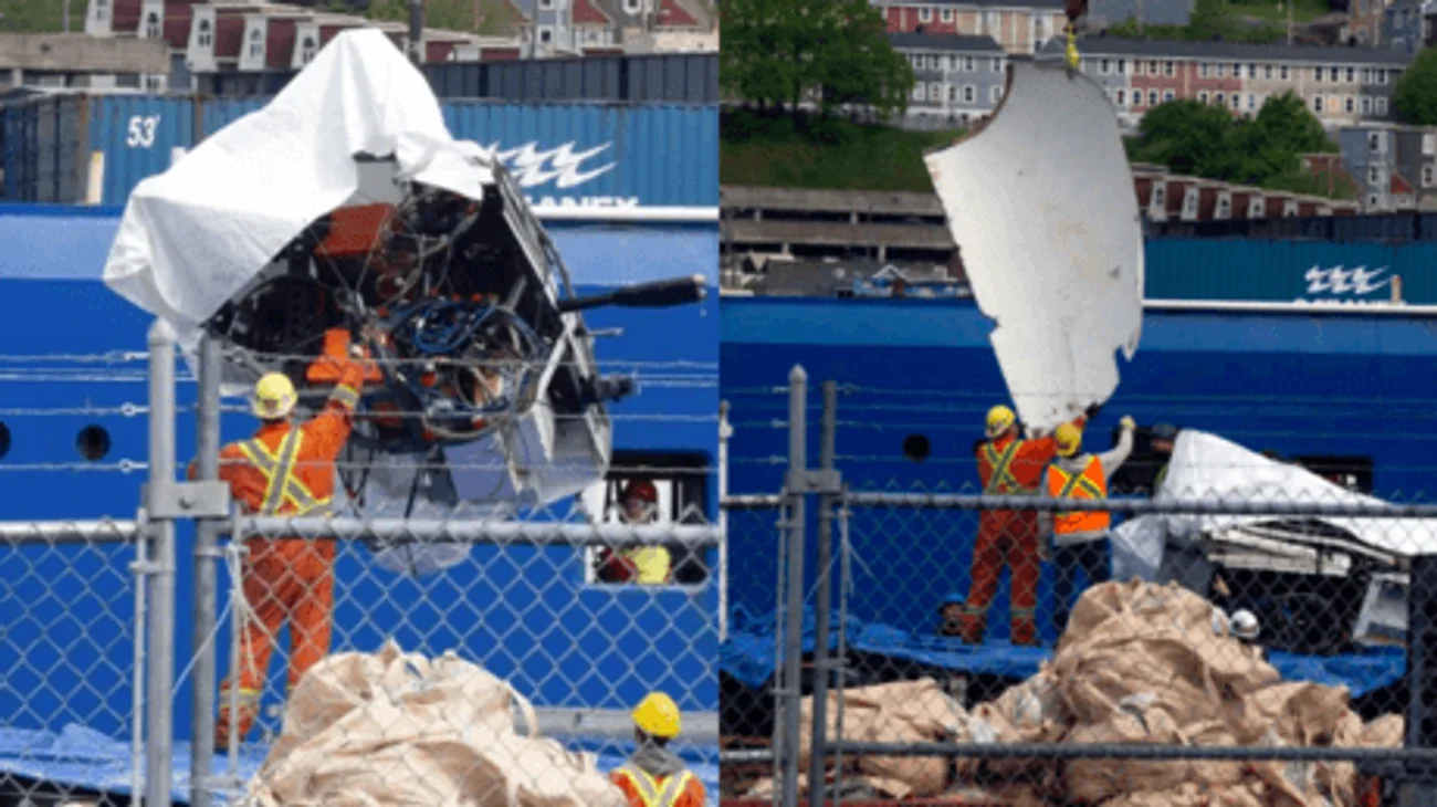 Encuentran posibles "restos humanos" en escombros del Titán