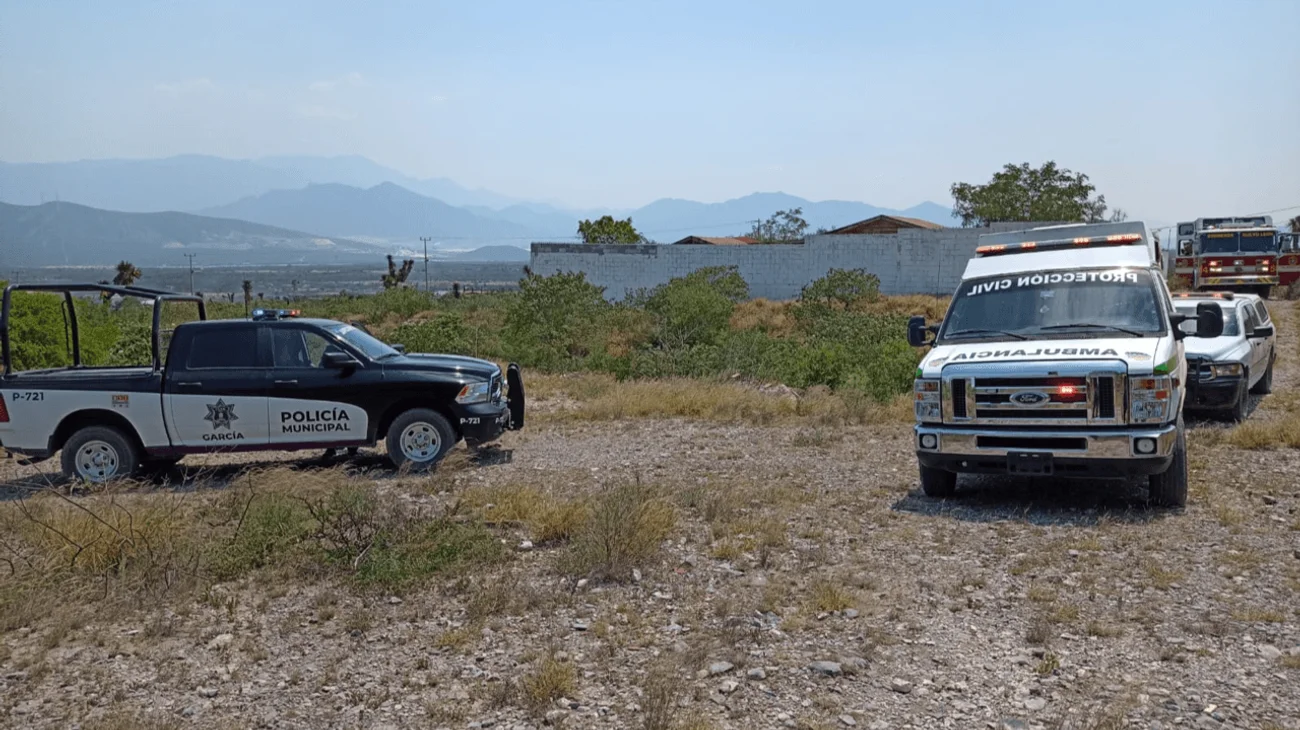 Localizan restos humanos calcinados en García