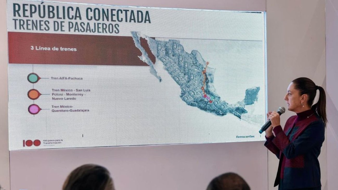 Revela Sheinbaum plan de construcción de rutas ferroviarias