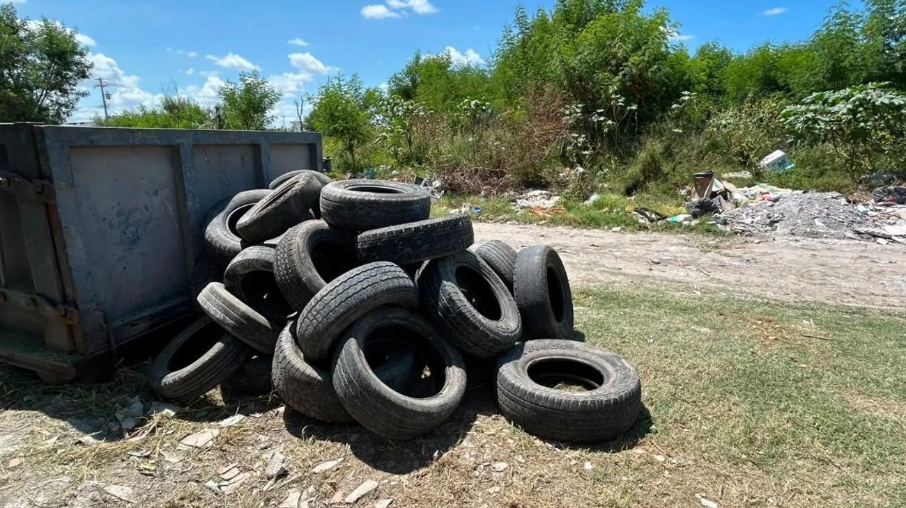 Multarán a quienes abandonen llantas en calles de Reynosa