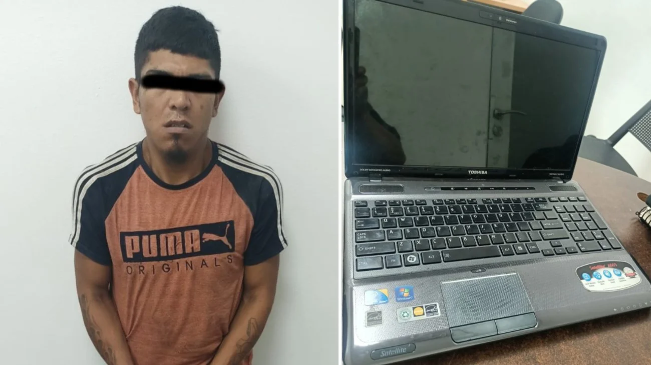 Detienen a hombre tras robo de laptop en Escobedo