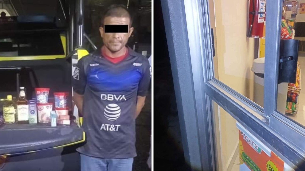 Ladrón roba Oxxo en Monterrey y hace sorprendente escape