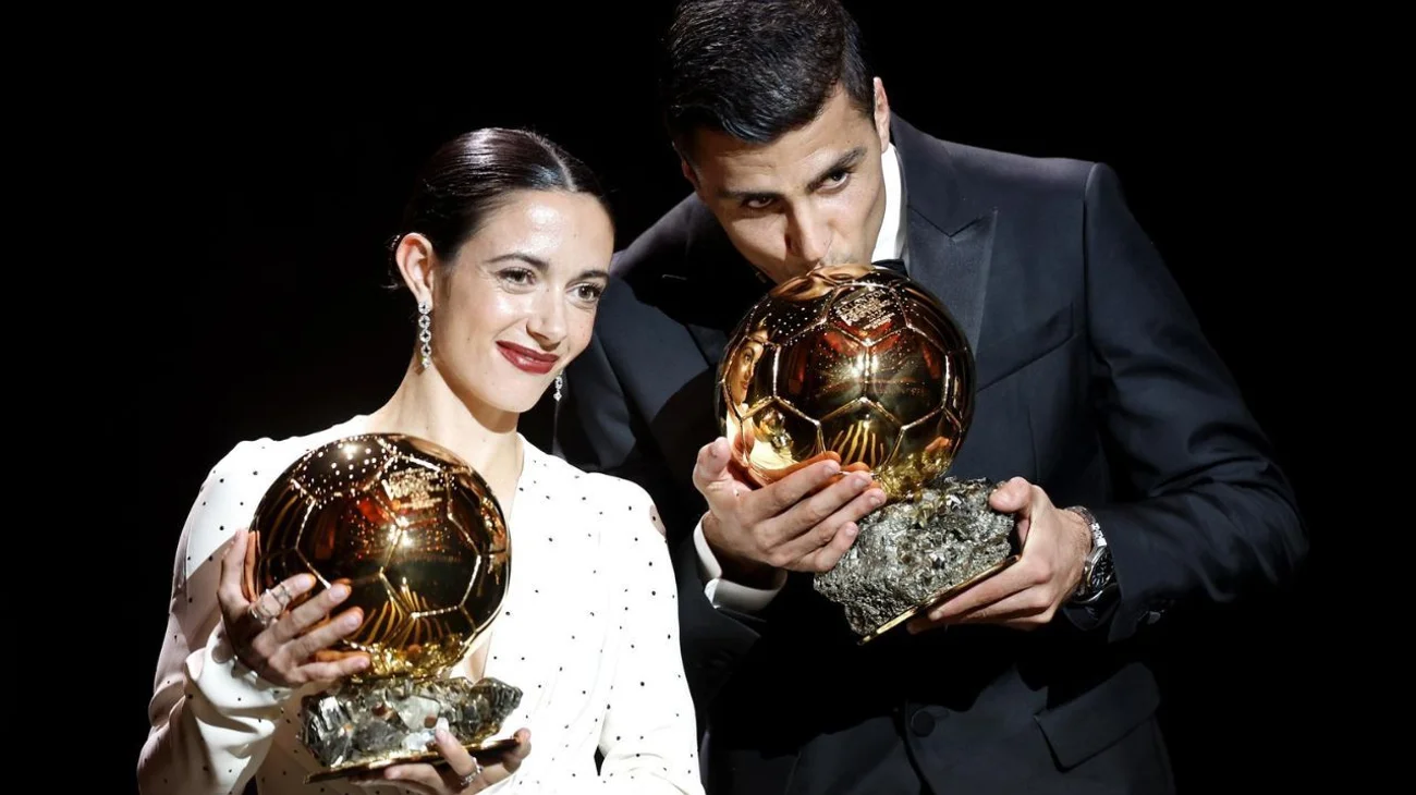Rodri y Aitana Bonmatí, ganadores del Balón de Oro 2024