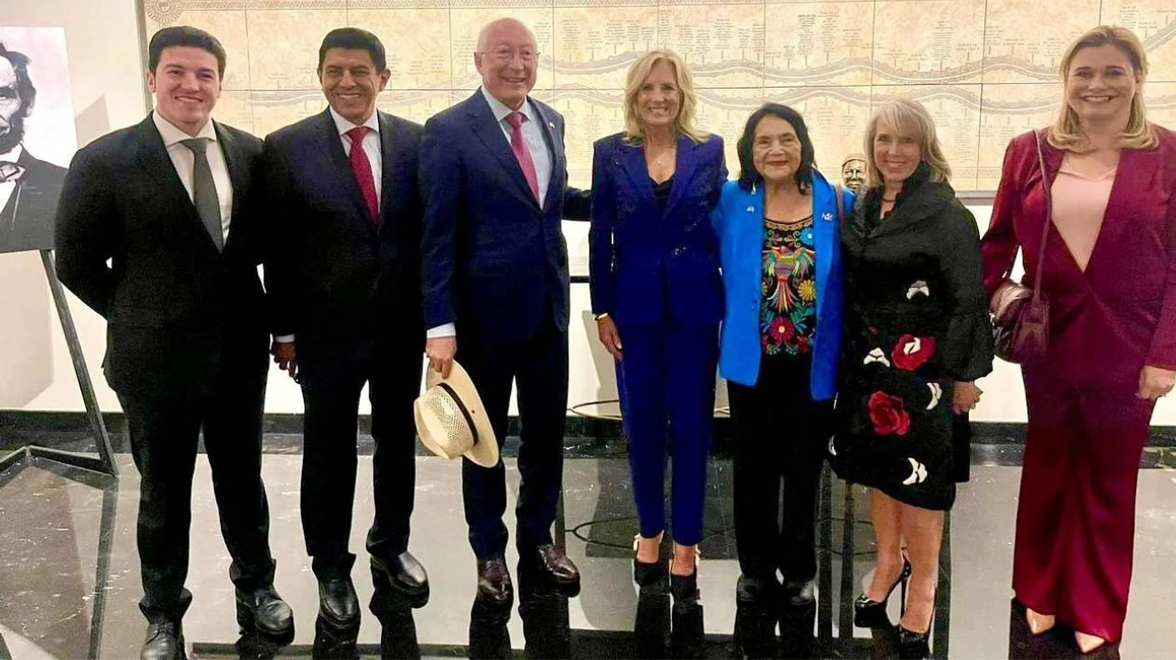 Samuel García asiste a recepción de Jill Biden en CDMX