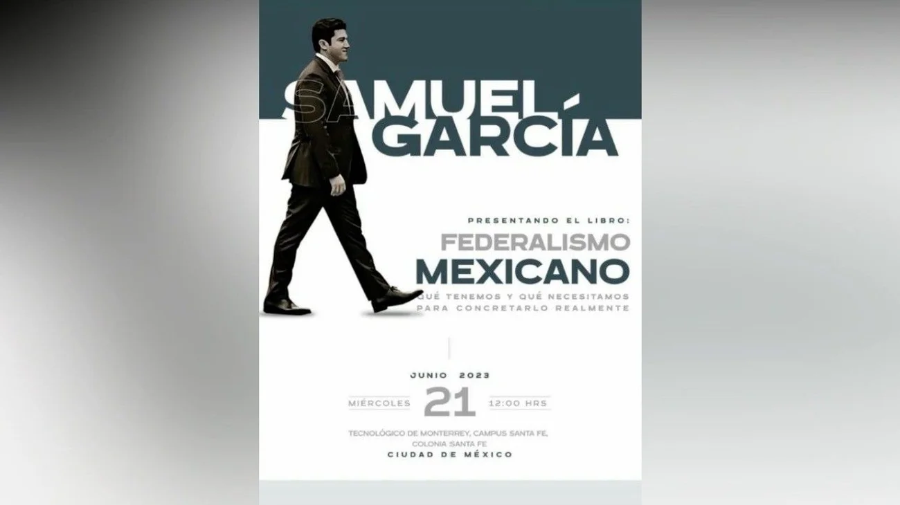 Viajará Samuel García a CDMX para presentar su libro