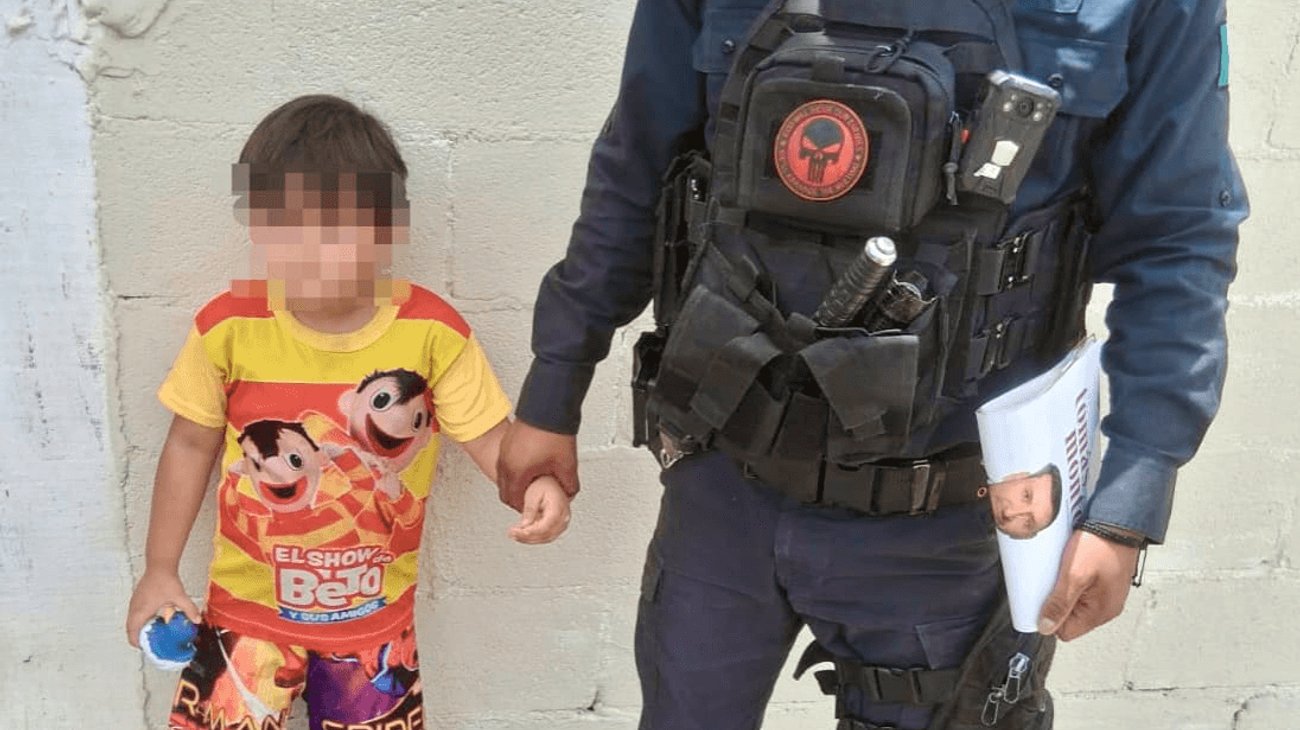 Resguardan a niño encontrado afuera de un domicilio en Guadalupe