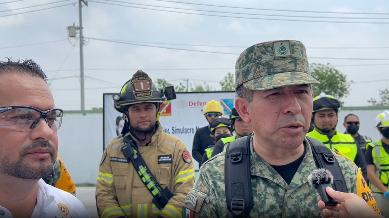 Destacan coordinación durante simulacro nacional en Matamoros