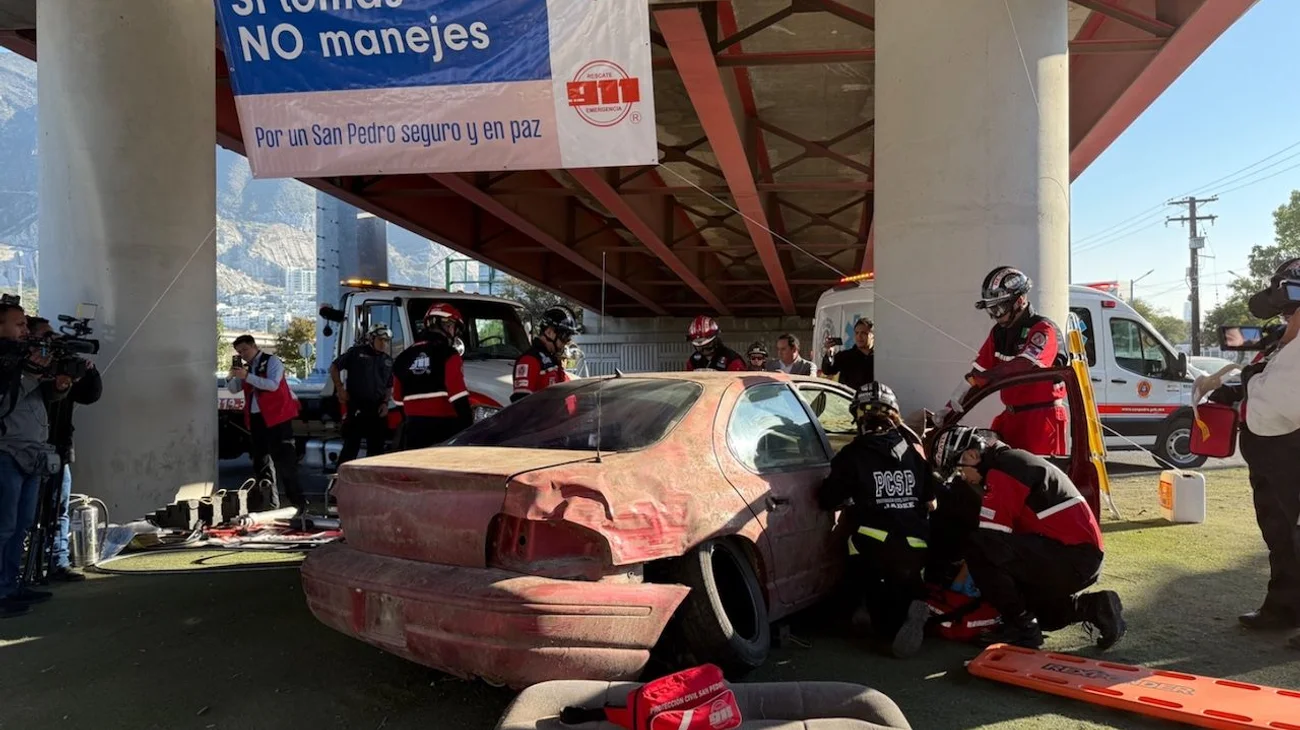 Realiza San Pedro simulacro de choque para concientizar