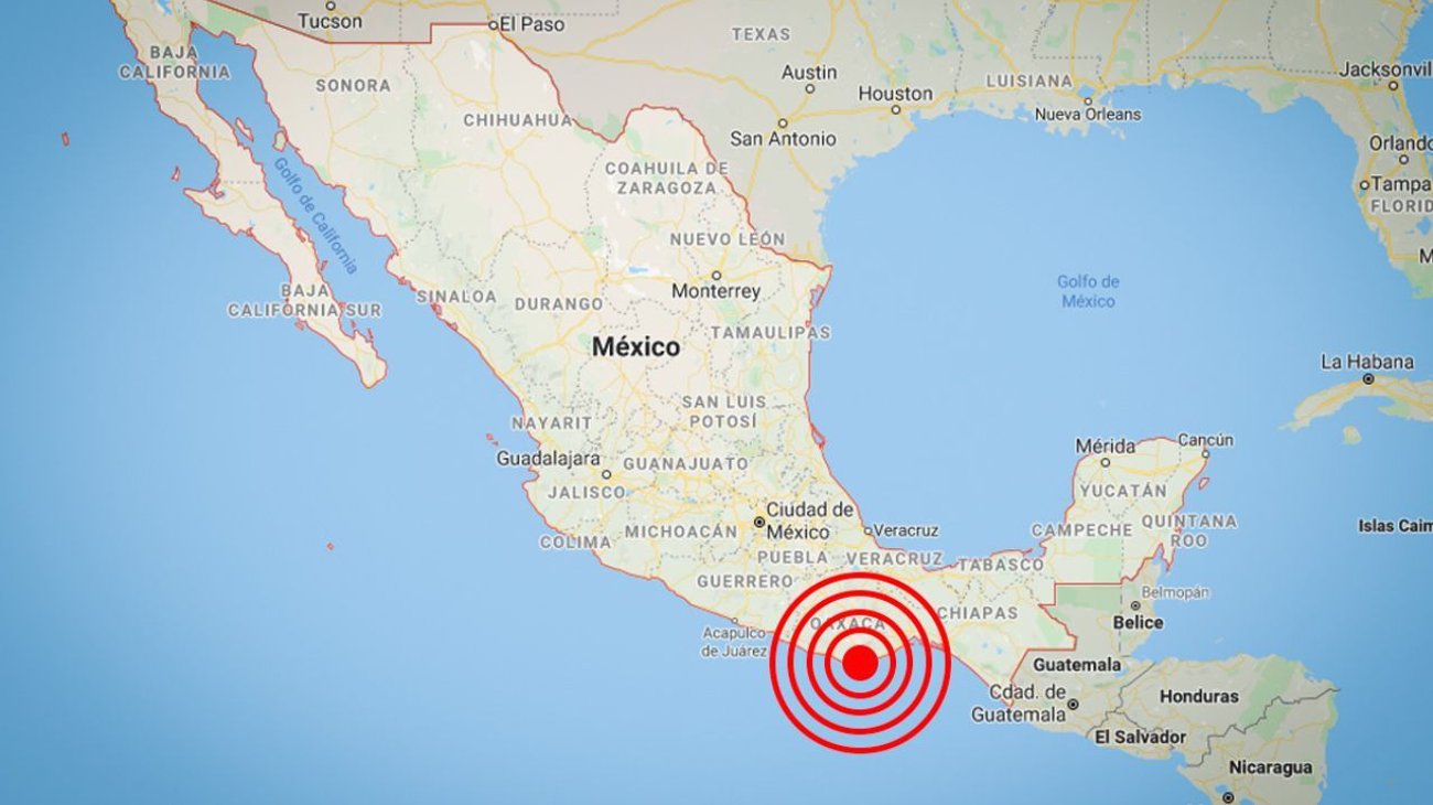 Reportan sismo de magnitud preliminar de 5 grados en Oaxaca