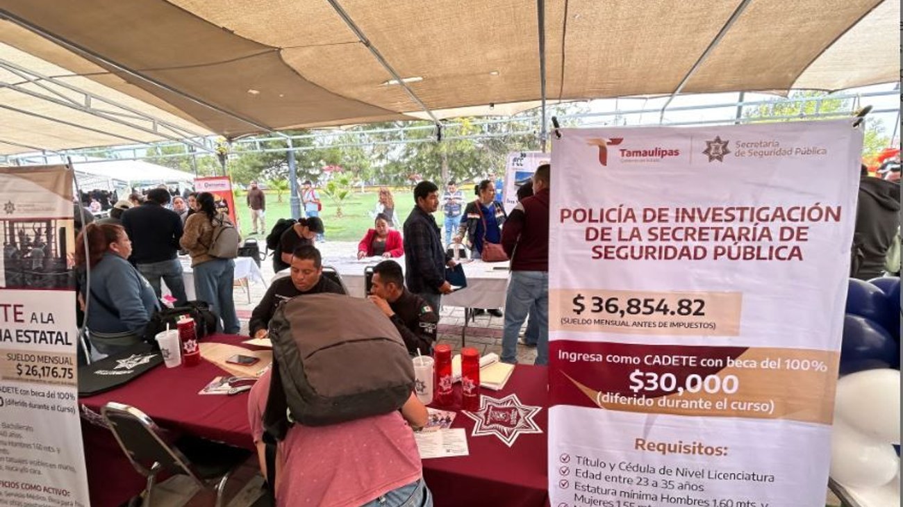 Tamaulipas ofrece sueldos de hasta 36 mil pesos a policías
