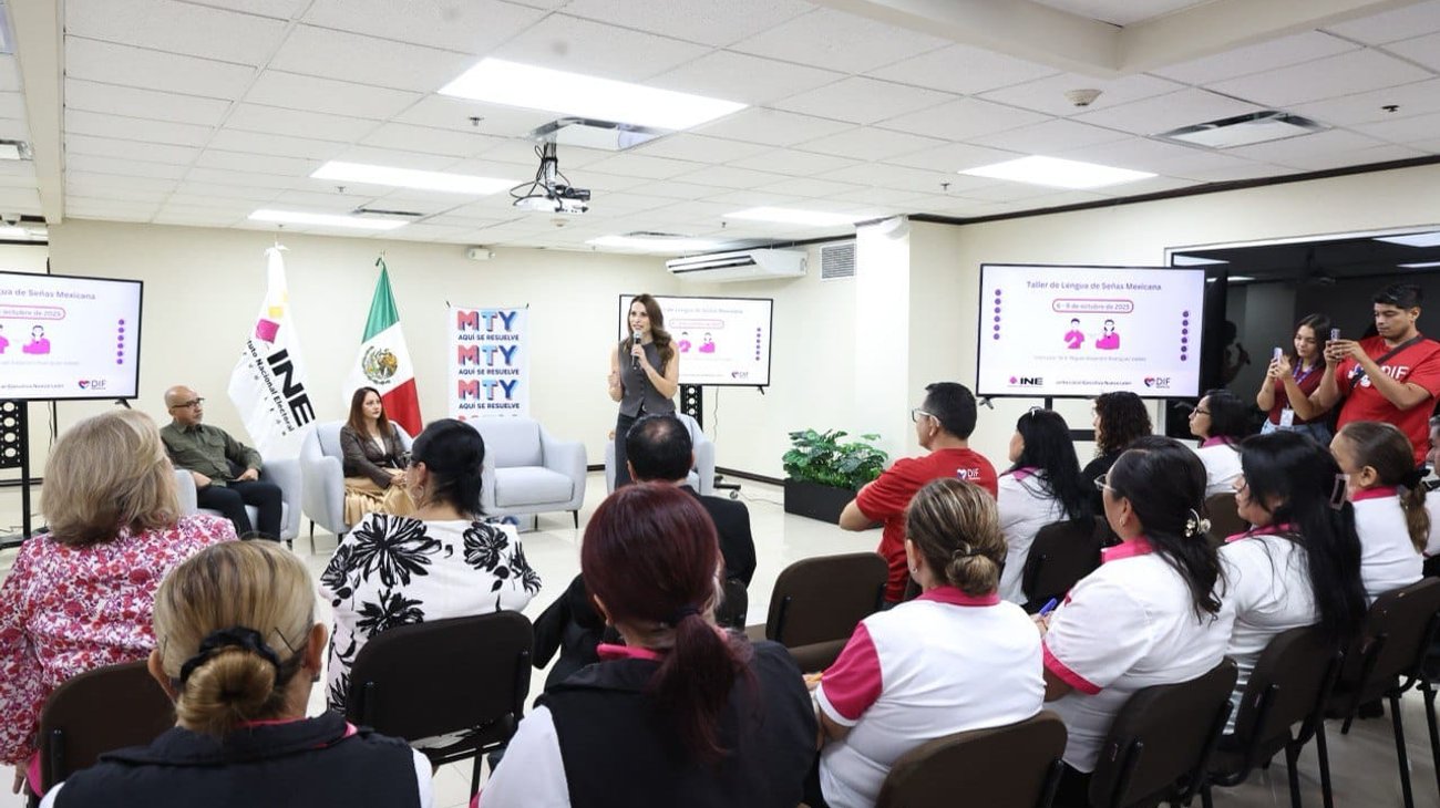 Promueven INE y DIF Monterrey taller de lengua de señas
