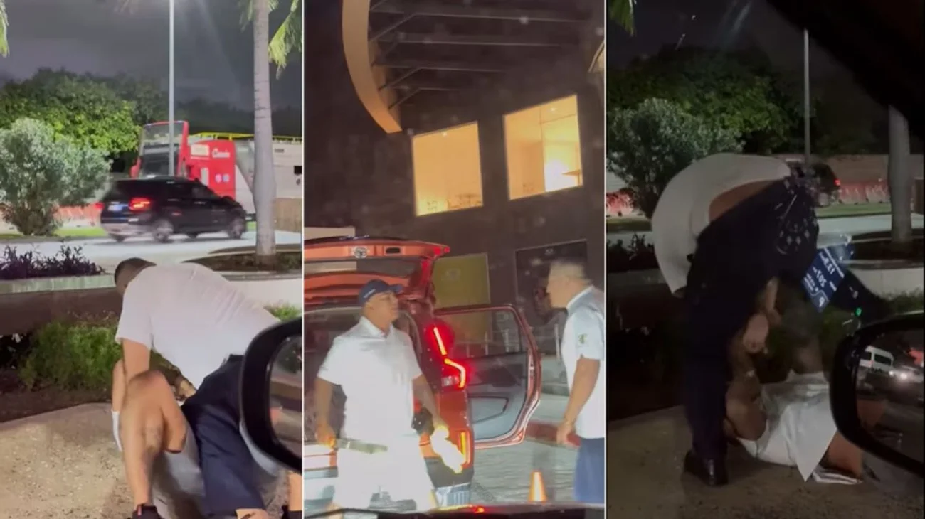 Taxista y Uber pelean en zona hotelera de Cancún