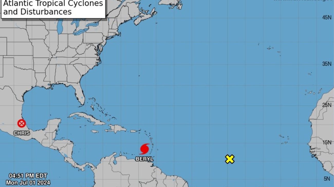 ¿Tendrá 'Beryl' misma trayectoria que 'Gilberto'?