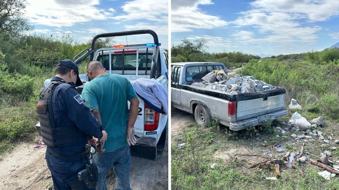 Cae por tirar escombro; lo multan con $103 mil pesos