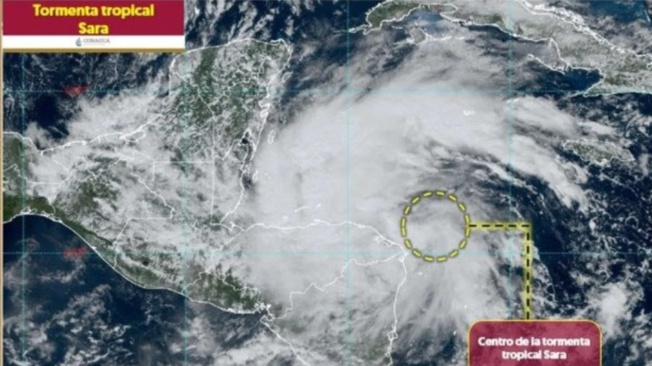 Tormenta tropical Sara se forma cerca del sureste de México