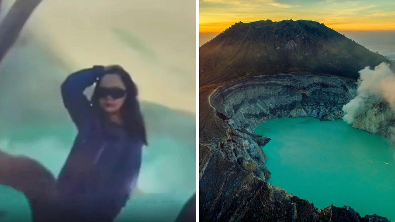 Turista muere al caer en volcán mientras se tomaba una foto