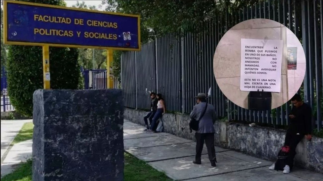 Desalojan Facultad de Políticas de la UNAM por amenaza de bomba