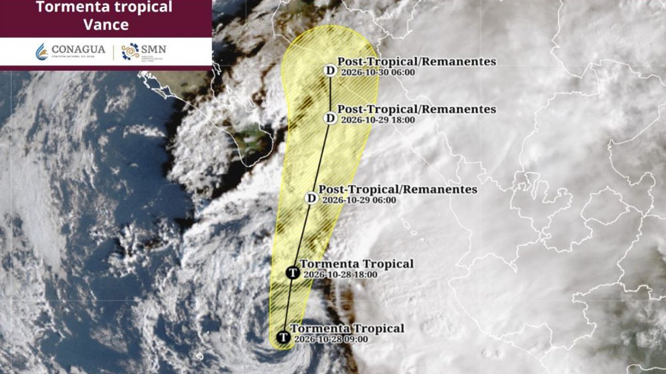 Vance generará lluvias intensas al occidente y noroeste del país