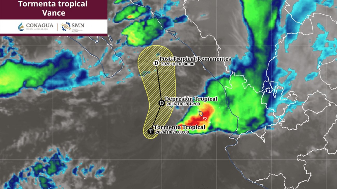 Vance vuelve a ser tormenta tropical; amenaza con lluvia intensa