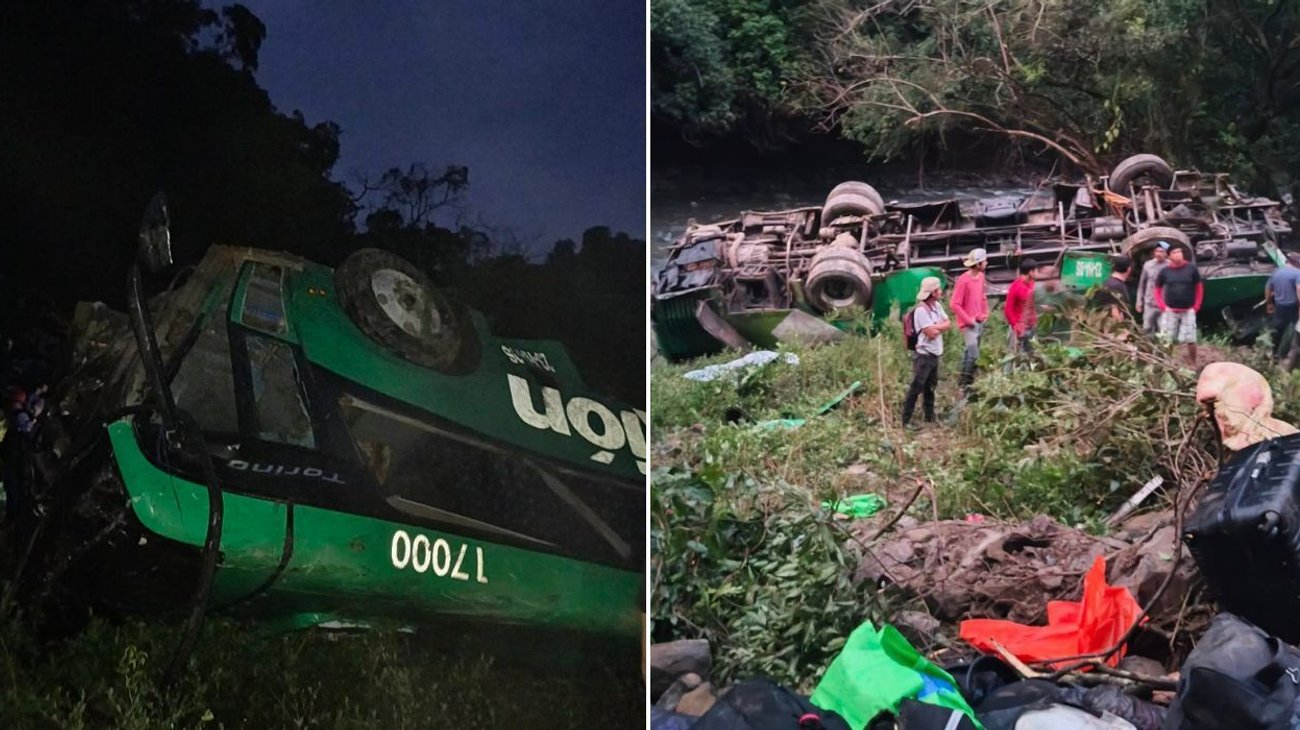 Autobús se desbarranca y vuelca en Veracruz; mueren 8 personas
