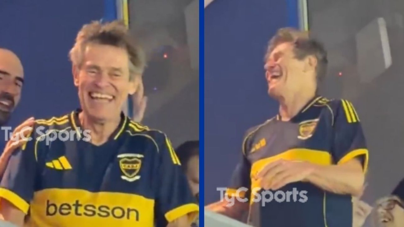 Sorprende Willem Dafoe al apoyar a Boca en La Bombonera