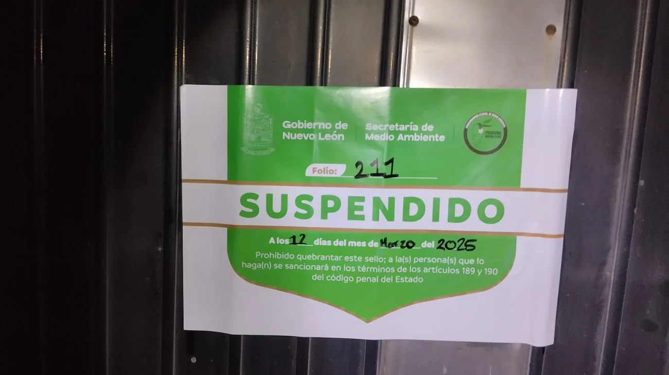 Secretaría de Medio Ambiente suspende empresas contaminantes