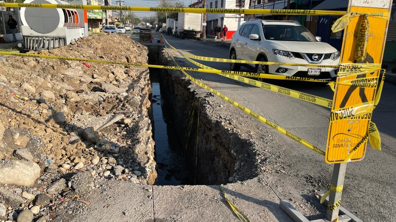 Obra olvidada causa accidente automovilístico en Guadalupe