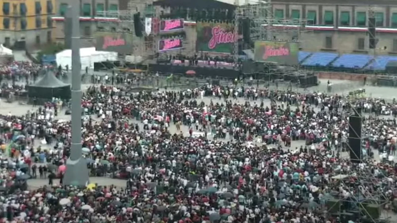 Así luce el Zócalo de CDMX previo al Grito de Independencia