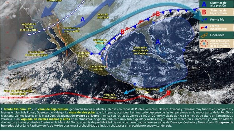 Enfrenta NL frío extremo, lluvias y viento por tormenta invernal