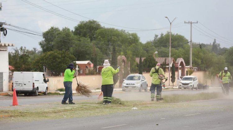 Saltillo retira maleza y limpia distintos sectores de la ciudad