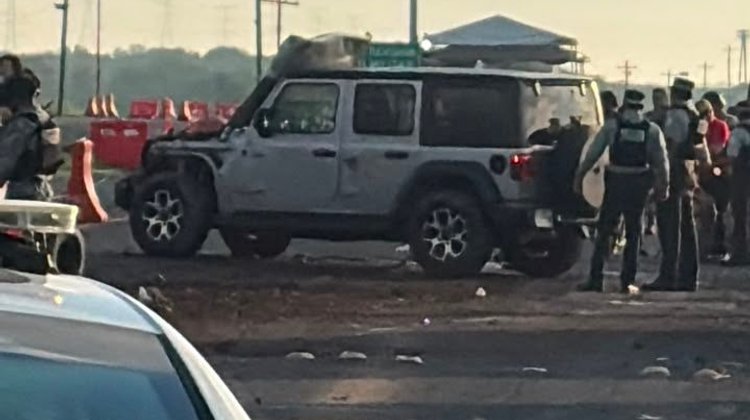 Choque en retén de Guardia Nacional bloquea vías a Reynosa