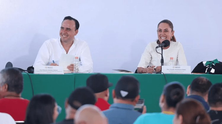 Claudia Sheinbaum y Manolo Jiménez acuerdan continuar rescate