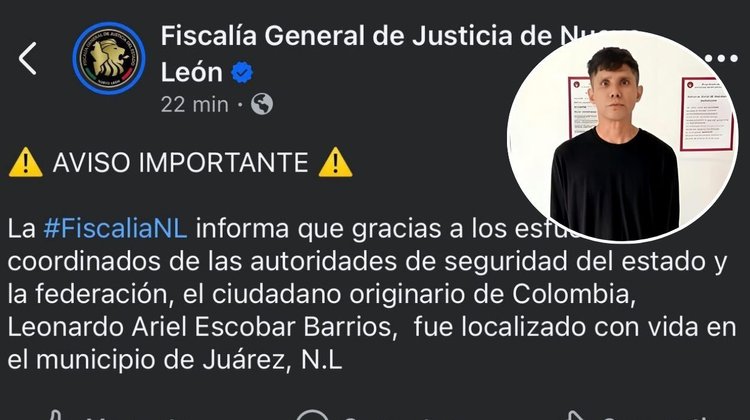 Localizan con vida en Juárez a maestro colombiano desaparecido
