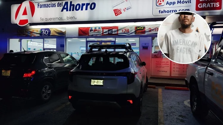 Usa mazo para robar medicamentos en farmacia y lo detienen