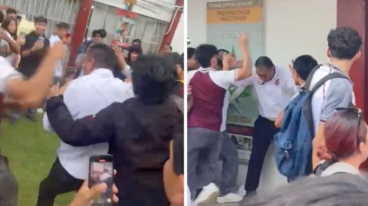 Estudiantes del CETis 78 actúan violentamente durante protesta