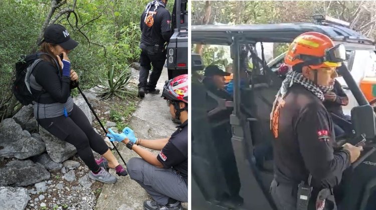 Rescata PC a mujer lesionada en el Cerro de la Silla