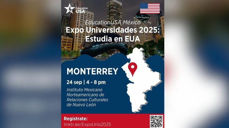 Trae EducationUSA México Expo universidades 2025 a Monterrey