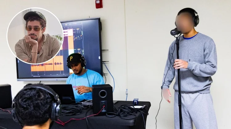Sello de Bad Bunny cierra campamento musical para presos