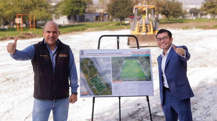 Arranca construcción de megacancha en Villas de Oriente, Juárez