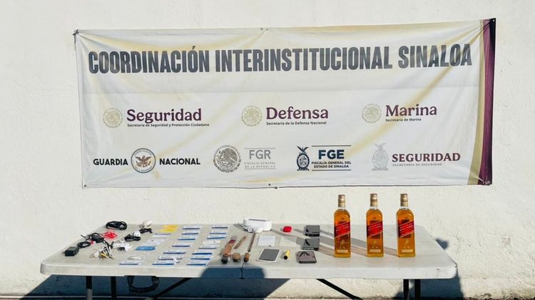 Confiscan su Navidad. Hallan whisky y droga en penal de Culiacán