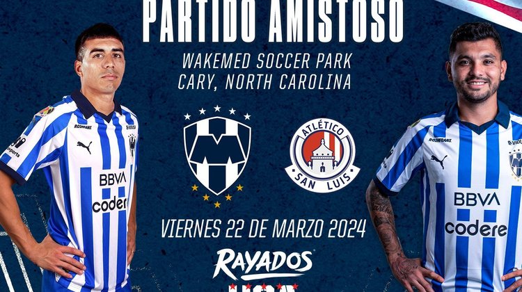Anuncia el Monterrey partido amistoso ante San Luis