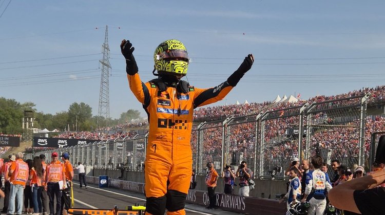 Lando Norris 'vuela' en el GP de Hungría; Checo Pérez no terminó